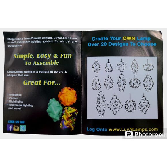 Camo Blue Puzzle Lamp Kit 30 Pieces DIY FanLampz Light & Cord Not Included - Picture 3 of 3